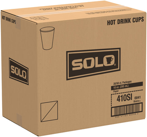 Cup Paper Hot Squat Single Sided Poly 10 Oz