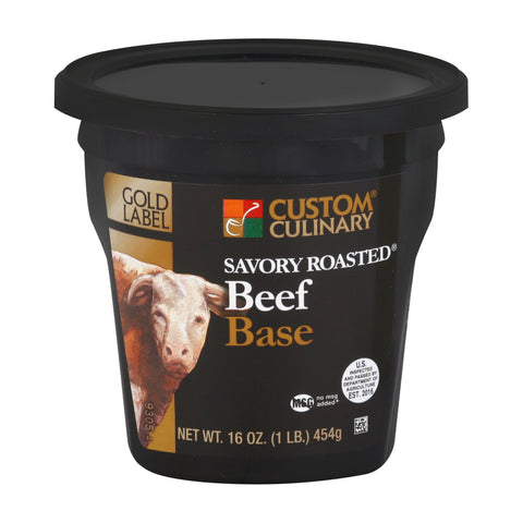 Custom Culinary Gold Label Savory Roasted Beef Base, 1 Pound -- 6 per case.