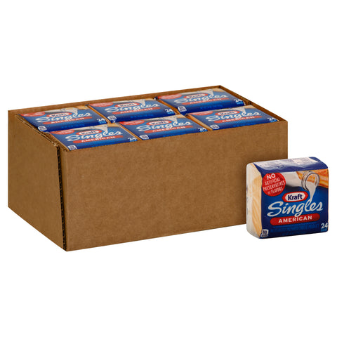 Kraft Singles American Sliced Cheese, 16 Ounce -- 12 per case.