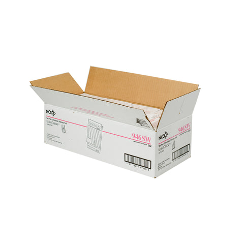 National Checking Company Carbonless Guest Check Board - 2 Part Maroon, 10 Line, 4.20 x 7.25 inch -- 2000 per case.