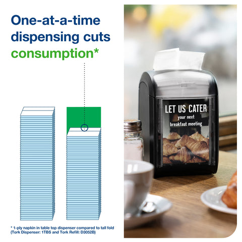 Tork Xpressnap Fit® NAPKIN DISPENSER WHTIE 1-PLY 8.4X6.5