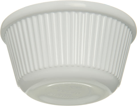 Carlisle RAMEKIN PLASTIC MEL FLUTED WHITE 3 OZ