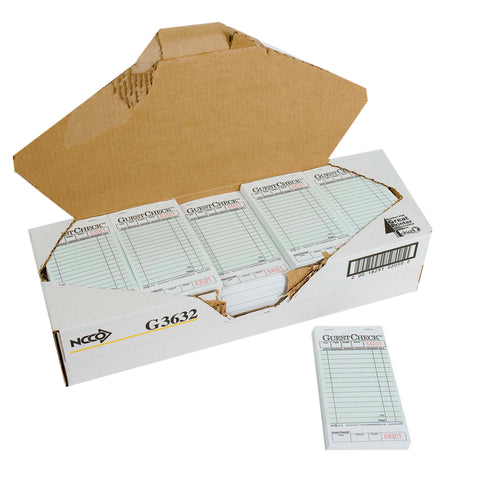 Guestcheck Single Copy Cardboard Green 3.5x6.75