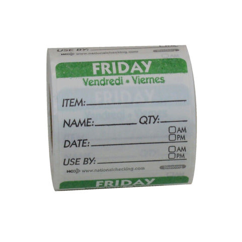 Label Trilingual Item/date/use By Dissolving Green Friday 2x2
