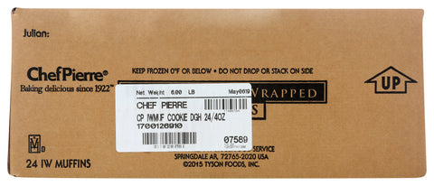 Chef Pierre Muffin Cookie Dough Individually Wrapped, 4 Ounce -- 24 per case.