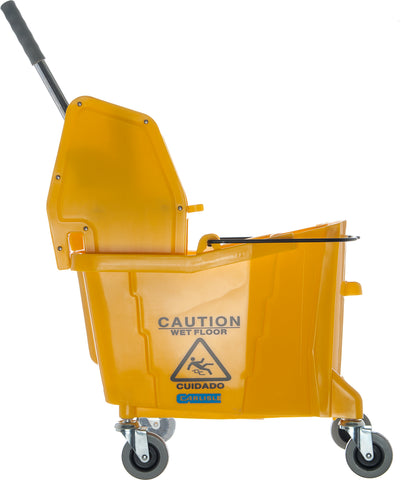 Flo-Pac® BUCKET MOP COMMERCIAL W/ DOWN-PRESS WRINGER YELLOW 35 QT