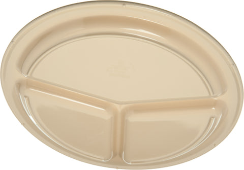 Carlisle PLATE KINGLINE™ MELAMINE TAN 3-COMPARTMENT 10