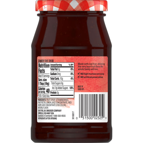 Simply Fruit PRESERVES STRAWBERRY GLASS JAR