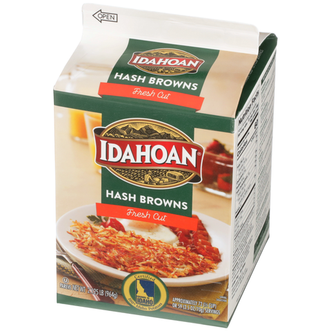 Idahoan Fresh Cut Hash Browns Potatoes, 2.12 Pound -- 6 per case.