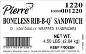 Pierre® SANDWICH JUMBO RIB-B-Q BAR-B-Q PORK RIB 10000001220