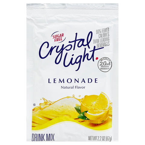 Crystal Light Lemonade Mix 12 Envelopes Per Case - Each Evelope Makes 2 Gallons