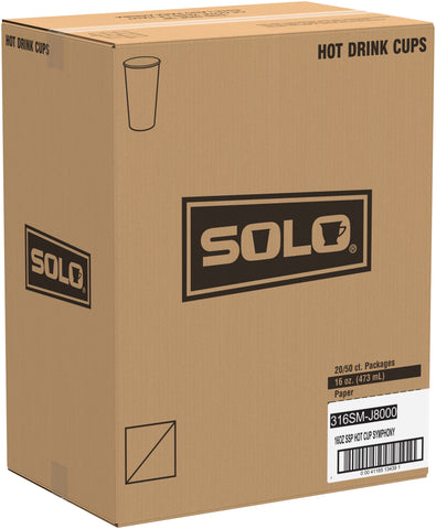 Solo Symphony® CUP PAPER HOT SINGLE POLY 16 OZ