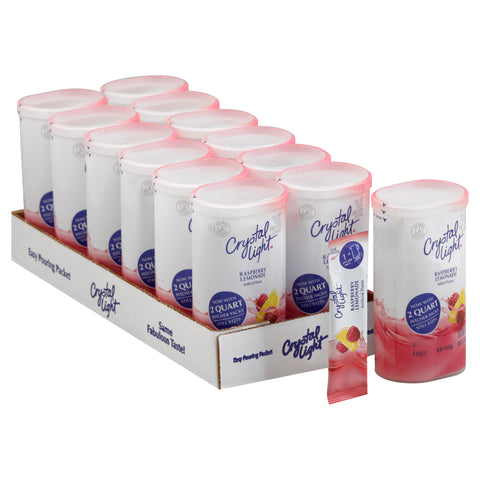 Crystal Light Raspberry Lemonade Drink Mix, 1.2 Ounce -- 12 per case.