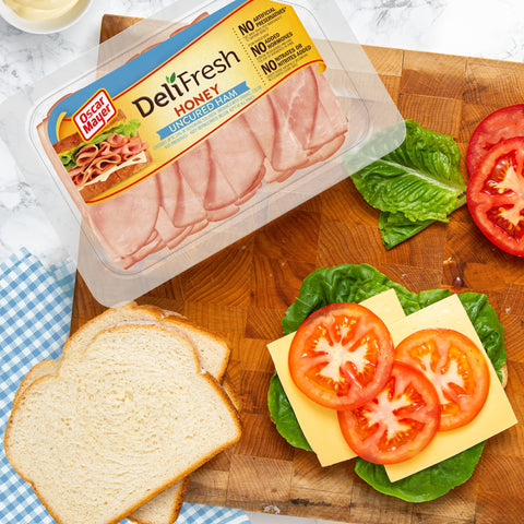 Oscar Mayer Deli Fresh Meat Shaved Honey Ham, 9 Ounce -- 8 per case.