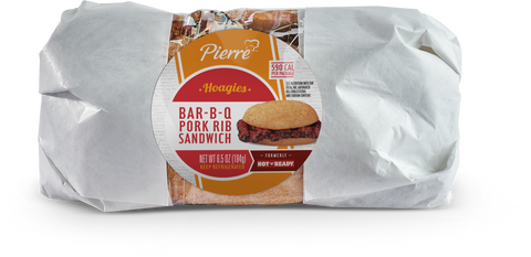 Advance Pierre Hot N Ready Barbecue Pork Rib Sandwich, 6.5 Ounce -- 12 per case.