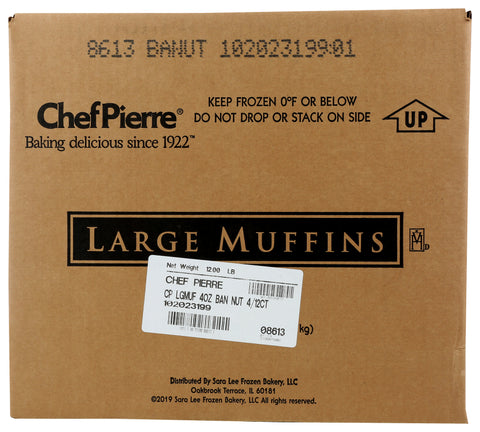 Chef Pierre Large Banana Nut Muffin -- 48 per case.