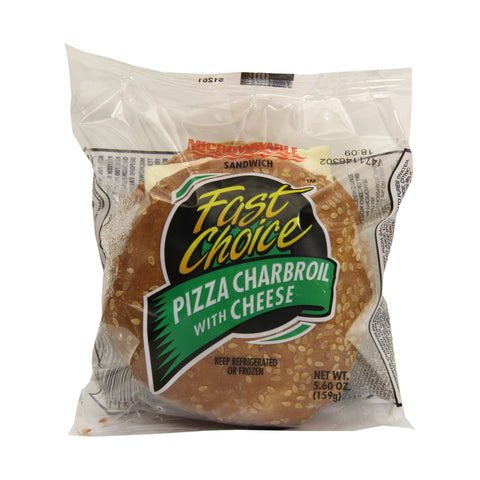 Advance Pierre Fast Choice Pizza Charbroil Burger with Cheese, 5.6 Ounce -- 12 per case.