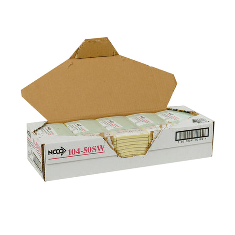 National Checking Company Interleaving Carbon Guest Check Paper - 2 Part Green, 16 Line, 3.5 x 6.75 inch -- 50 per case.