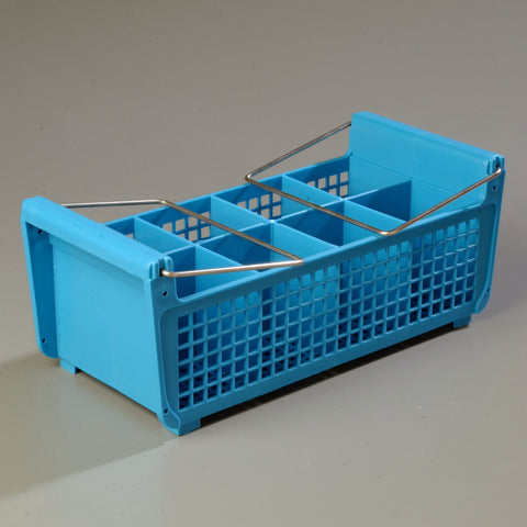 Carlisle BASKET FLATWARE PERMA-SIL™ W/ HANDLE BLUE 17X7.75X6.9