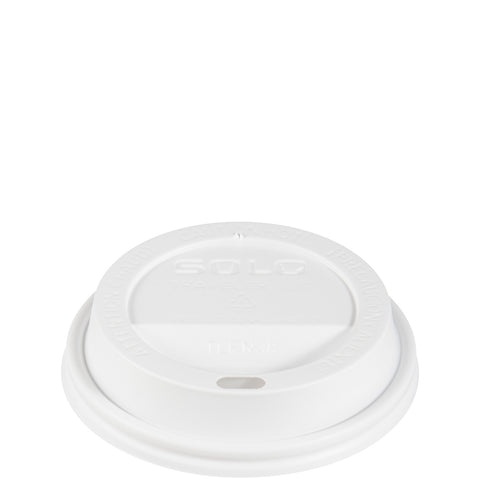 Solo White Plastic Traveler Lid Only, 10 Ounce -- 1000 per case.
