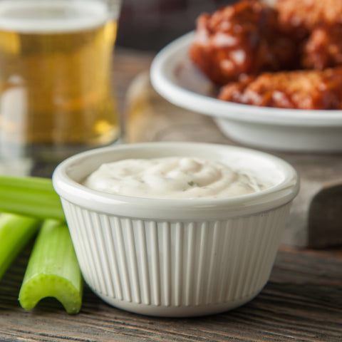 Carlisle RAMEKIN FLUTED MELAMINE BONE 4 OZ