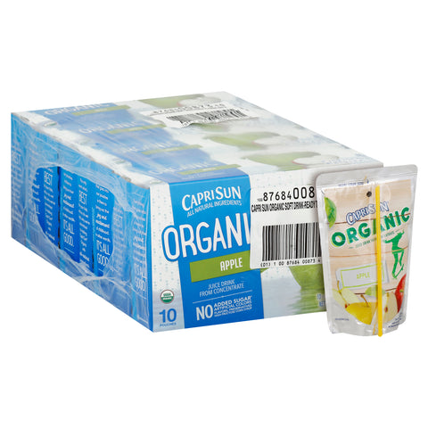 Capri Sun Organic Apple Ready-to-Drink Soft Drink, 6 Fluid Ounce -- 40 per case