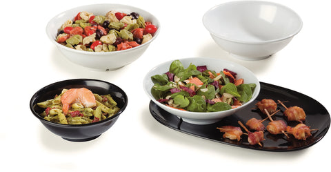 Carlisle BOWL SERVING FOOTED MELAMINE WHITE 36 OZ