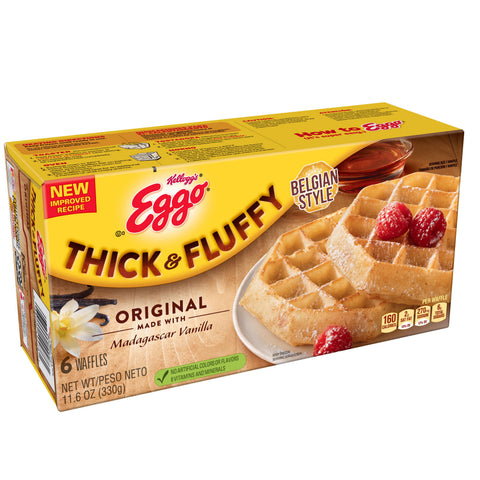 Eggo Thick and Fluffy Original Waffle, 11.6 Ounce -- 8 per case.
