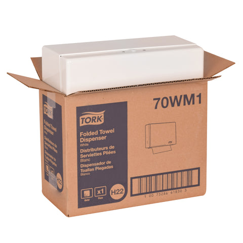 Tork White Singlefold Hand Towel Dispenser, 11.75 x 5.75 x 9.25 inch