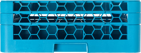 OptiClean™ RACK GLASS 25-COMPARTMENT W/ 2-EXTENDERS BLUE 7.12