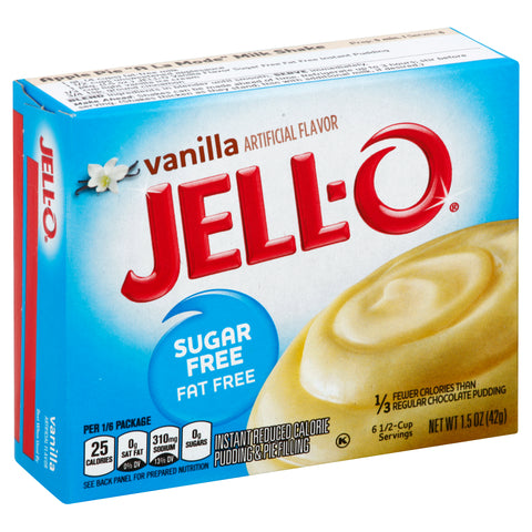 Jell-O PUDDING MIX VANILLA INSTANT SUGAR FREE