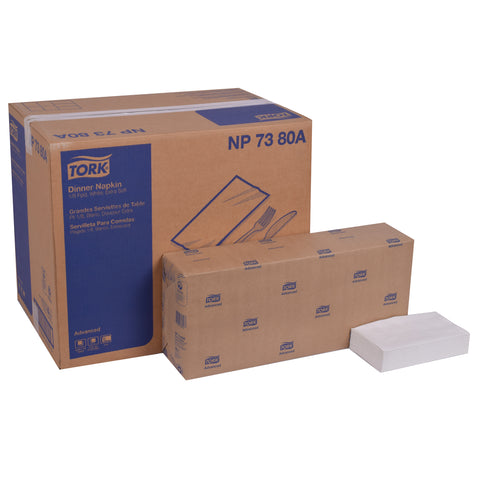 Tork Advanced NAPKIN DINNER 17X16 WHITE 3-PLY 1/8 FOLD