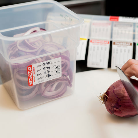 DateIt™ LABEL ITEM/DATE/USE BY REMOVABLE RED WEDNESDAY 2X3