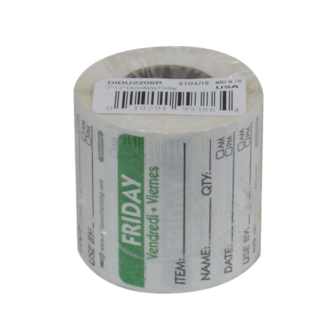 Label Trilingual Item/date/use By Dissolving Green Friday 2x2