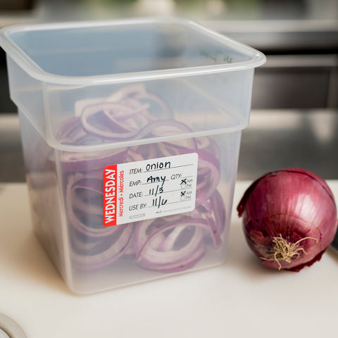 DateIt™ LABEL ITEM/DATE/USE BY REMOVABLE RED WEDNESDAY 2X3