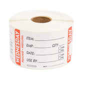 DateIt™ LABEL ITEM/DATE/USE BY REMOVABLE RED WEDNESDAY 2X3