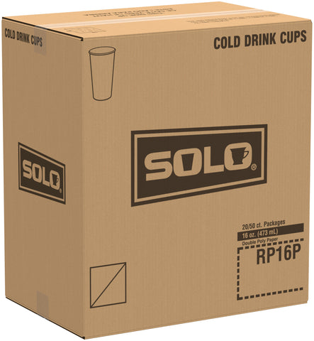 Cup Paper Cold Double Poly 16 Oz