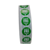 Label Circle Permanent Trilingual Green Friday .75