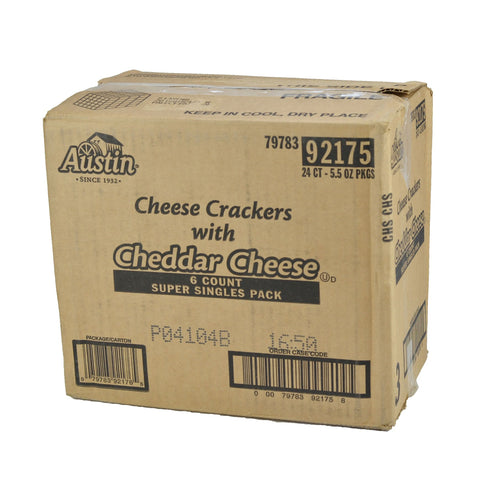 Austin Cheese Sandwich Crackers with Cheddar Cheese, 0.917 Ounce -- 144 per case.