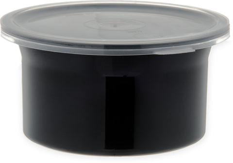 Carlisle CROCK CLASSIC™ W/ LID BLACK .6 QT