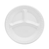 Dart Quiet Classic® PLATE FOAM LAMINATED WHITE 3-COMPARTMENT 9