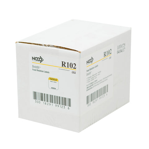 Label Removable Trilingual Yellow Tuesday 1x1