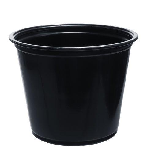 Cup Plastic Portion Souffle Black 5.5 Oz