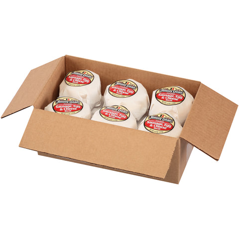 Jimmy Dean Egg and Cheese Sausage Sandwich Biscuit, 4.9 Ounce -- 12 per case.