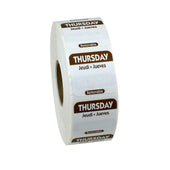 National Checking LABEL FOOD ROTATION BROWN THURSDAY 1X1