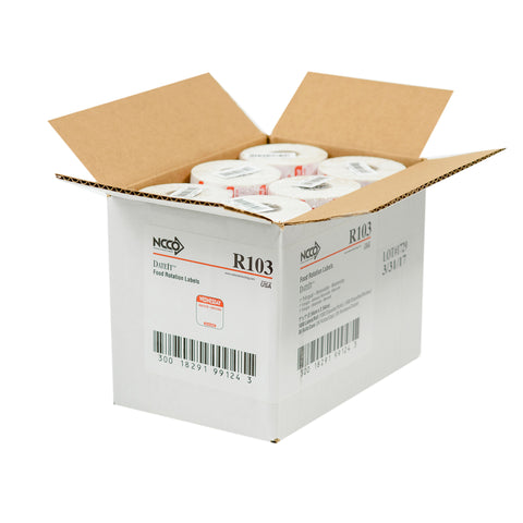 DateIt™ LABEL REMOVABLE TRILINGUAL RED WEDNESDAY 1X1