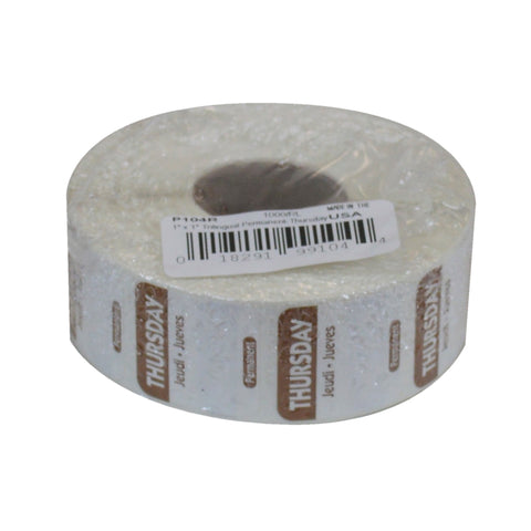 Label Food Rotation Trilingual Brown Thursday 1x1