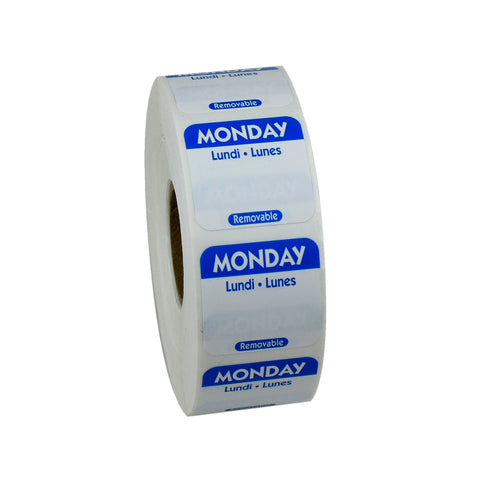 Label Removeable Square Blue Monday 1x1