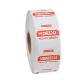 Label Removable Trilingual Red Wednesday 1x1