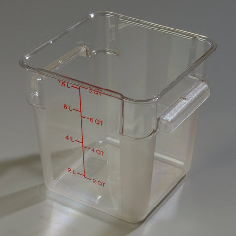 StorPlus™ CONTAINER FOOD STORAGE PLASTIC CLEAR SQUARE 8 QT